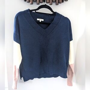 Madewell Women's colourblock V-neck sweater - Size US M
